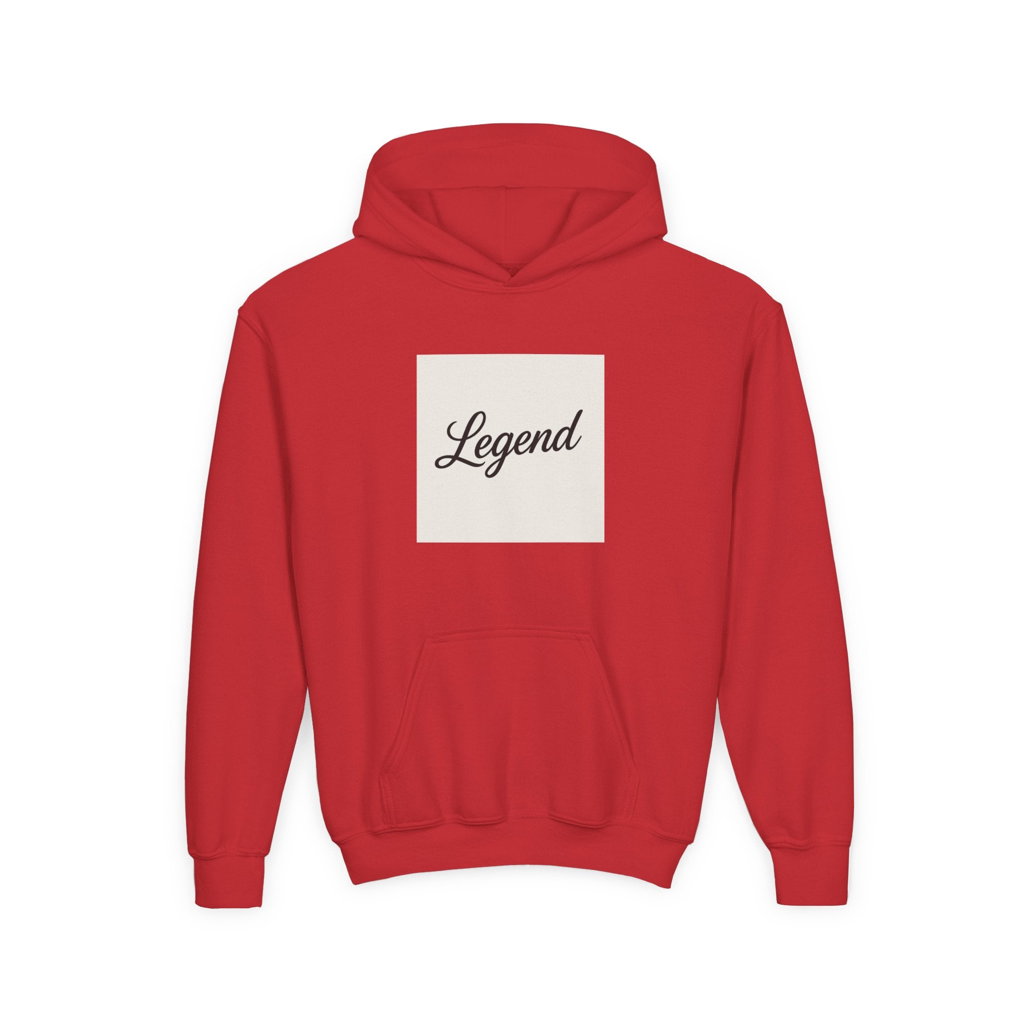 Legend Youth Hoodie — 'Legend' Script Pullover for Kids
