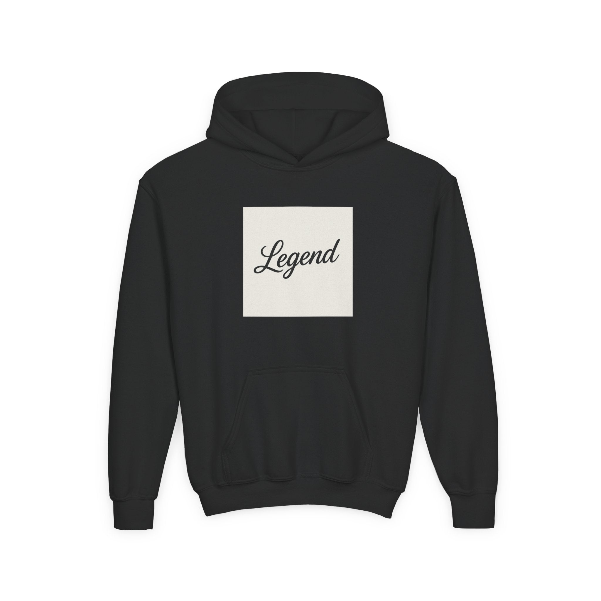 Legend Youth Hoodie — 'Legend' Script Pullover for Kids