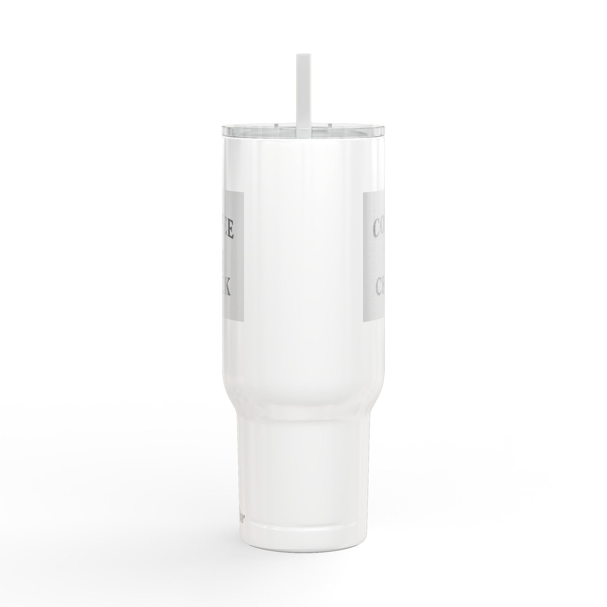 Coffee Chick 40oz Insulated Tumbler with Lid & Straw — Engraved Travel Mug