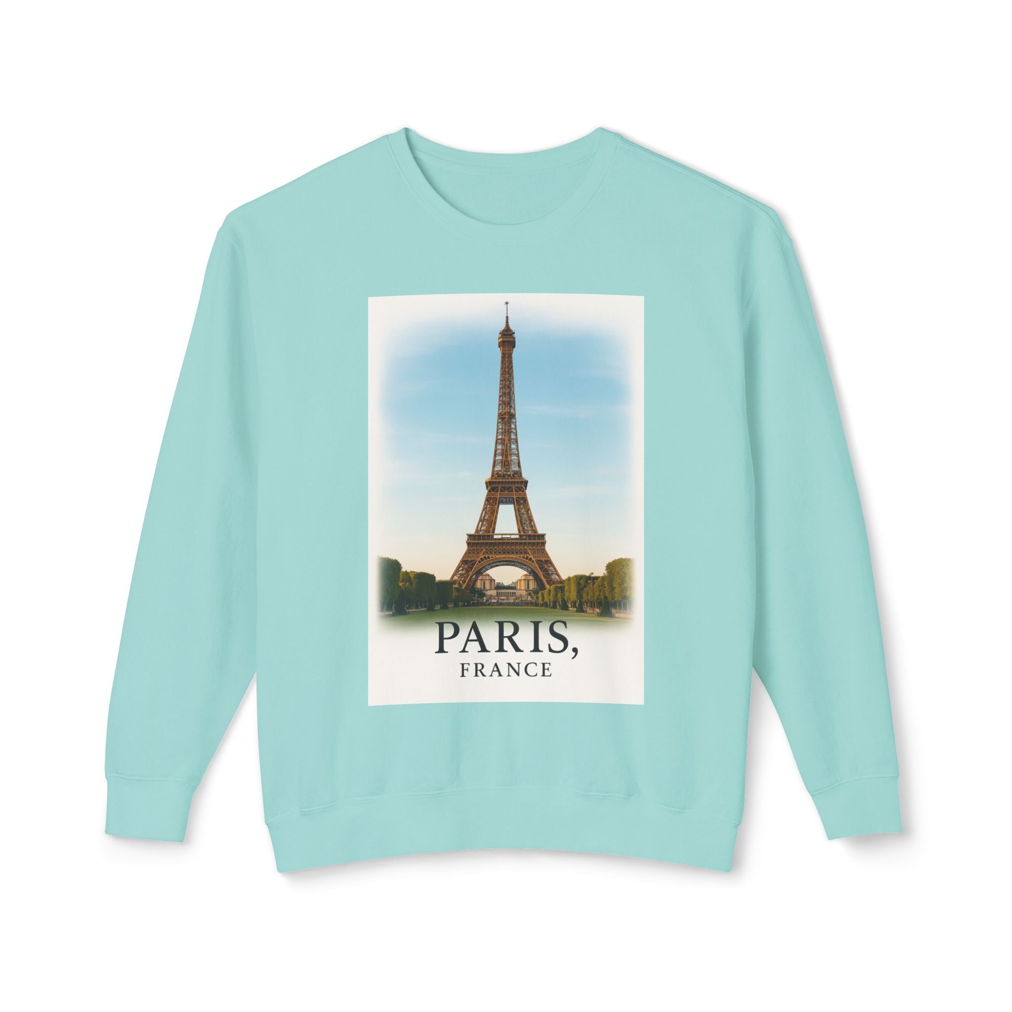 Paris Eiffel Tower Crewneck Sweatshirt — Vintage Paris, France Graphic