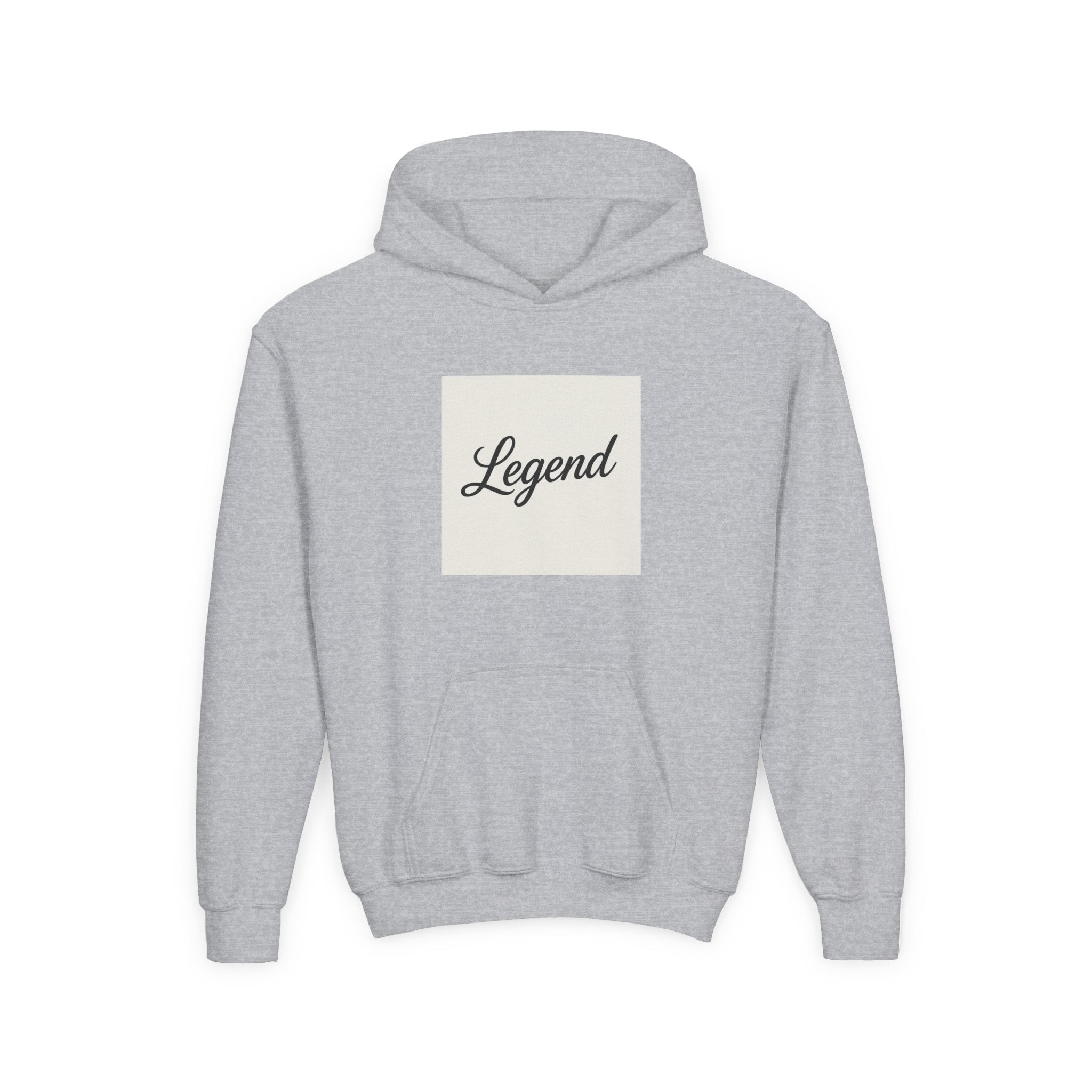 Legend Youth Hoodie — 'Legend' Script Pullover for Kids
