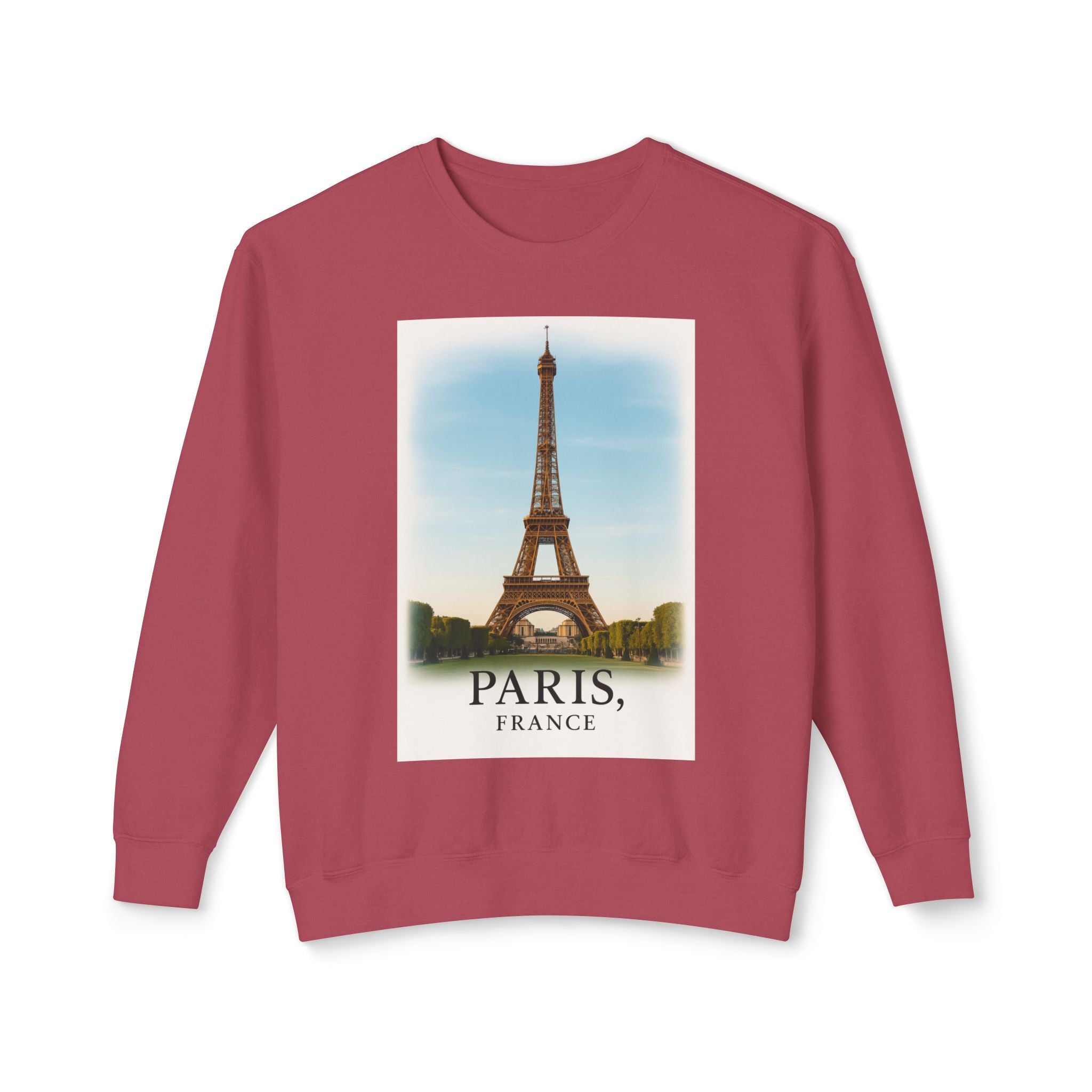 Paris Eiffel Tower Crewneck Sweatshirt — Vintage Paris, France Graphic