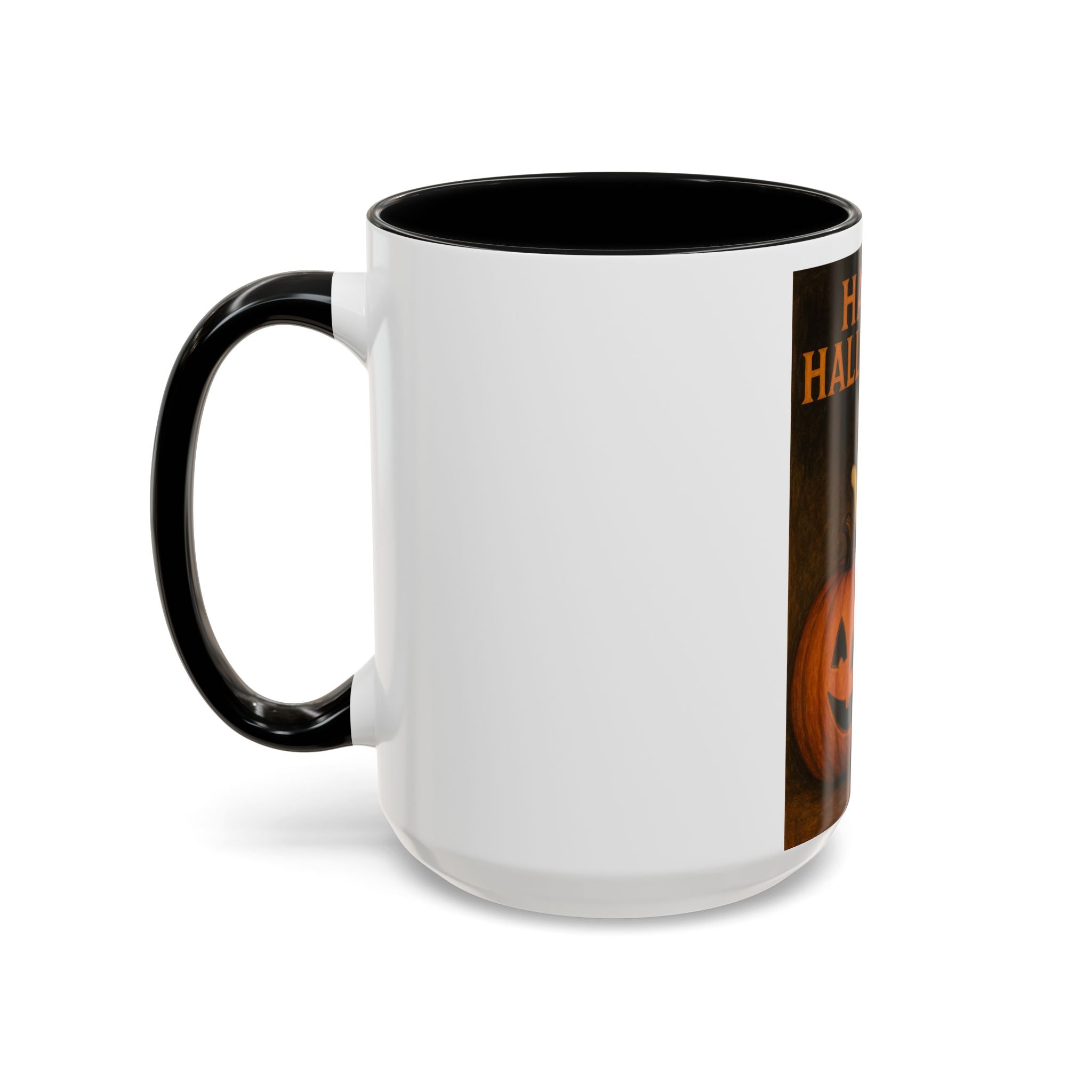 Happy Halloween Coffee Mug — Vintage Ghost & Jack-O'-Lantern Accent Mug (11/15oz)