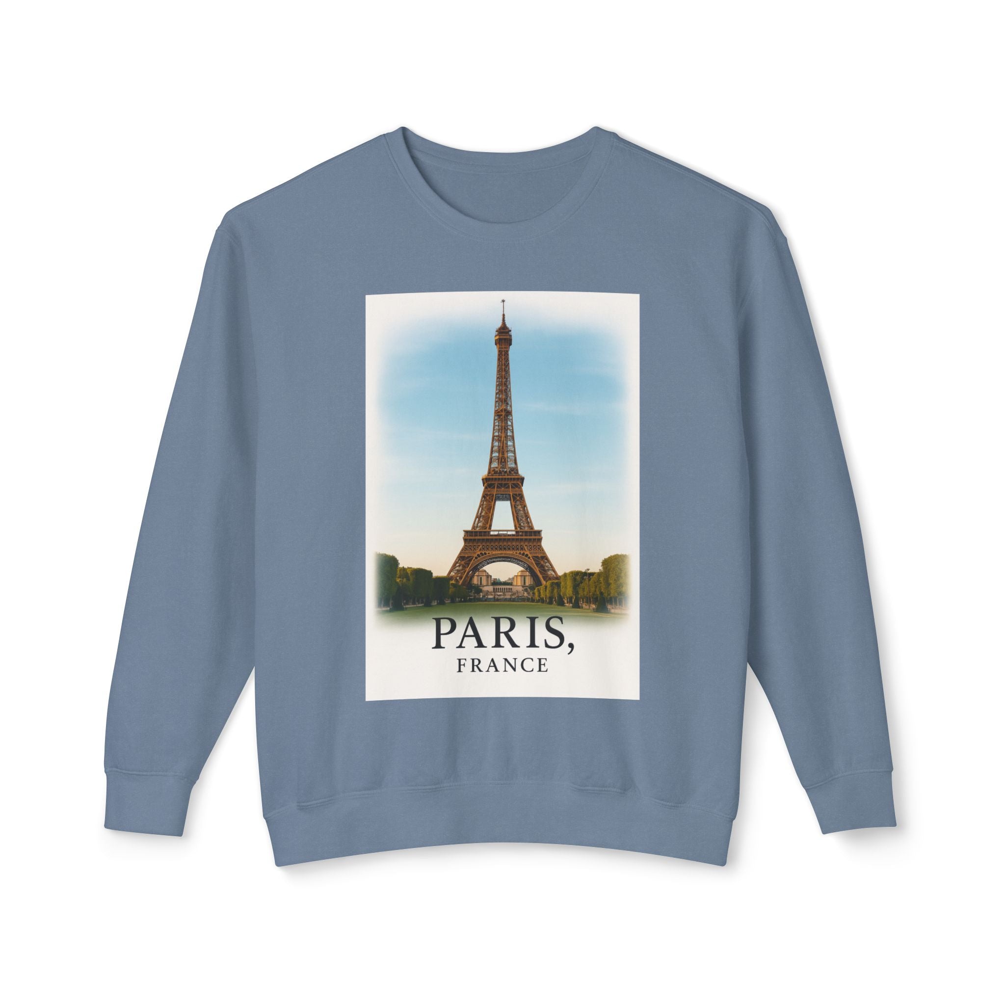 Paris Eiffel Tower Crewneck Sweatshirt — Vintage Paris, France Graphic