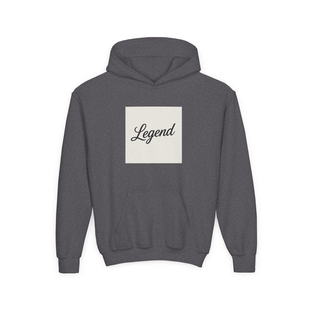 Legend Youth Hoodie — 'Legend' Script Pullover for Kids
