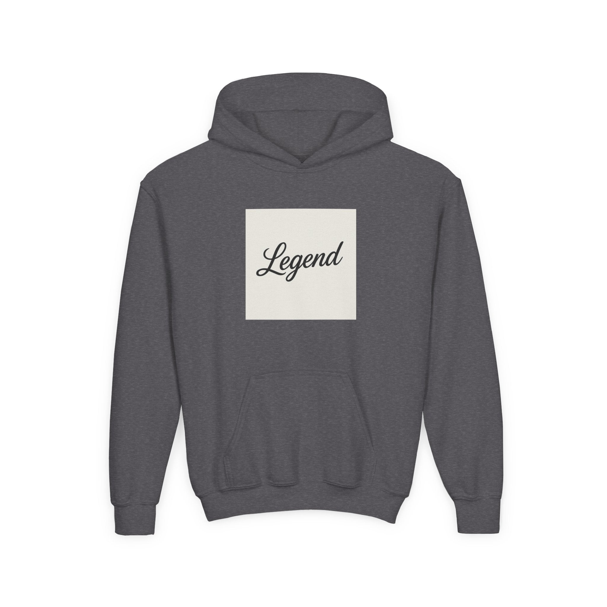 Legend Youth Hoodie — 'Legend' Script Pullover for Kids