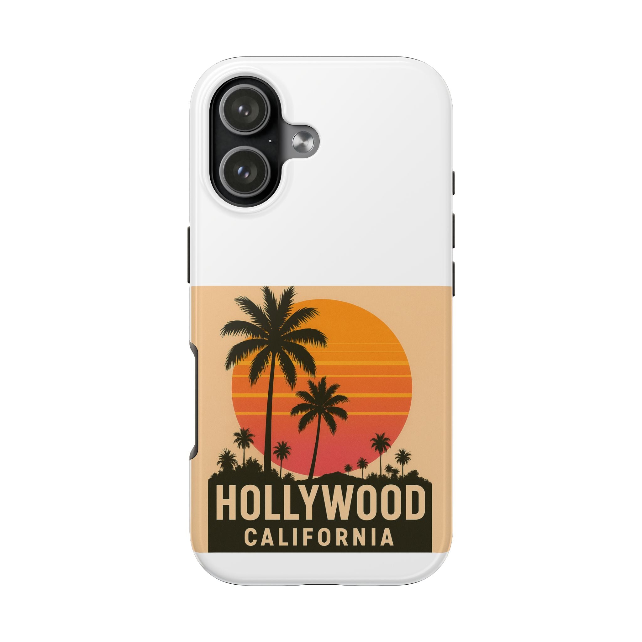 Hollywood California Sunset Phone Case — Retro Palm Tree Tough Phone Case