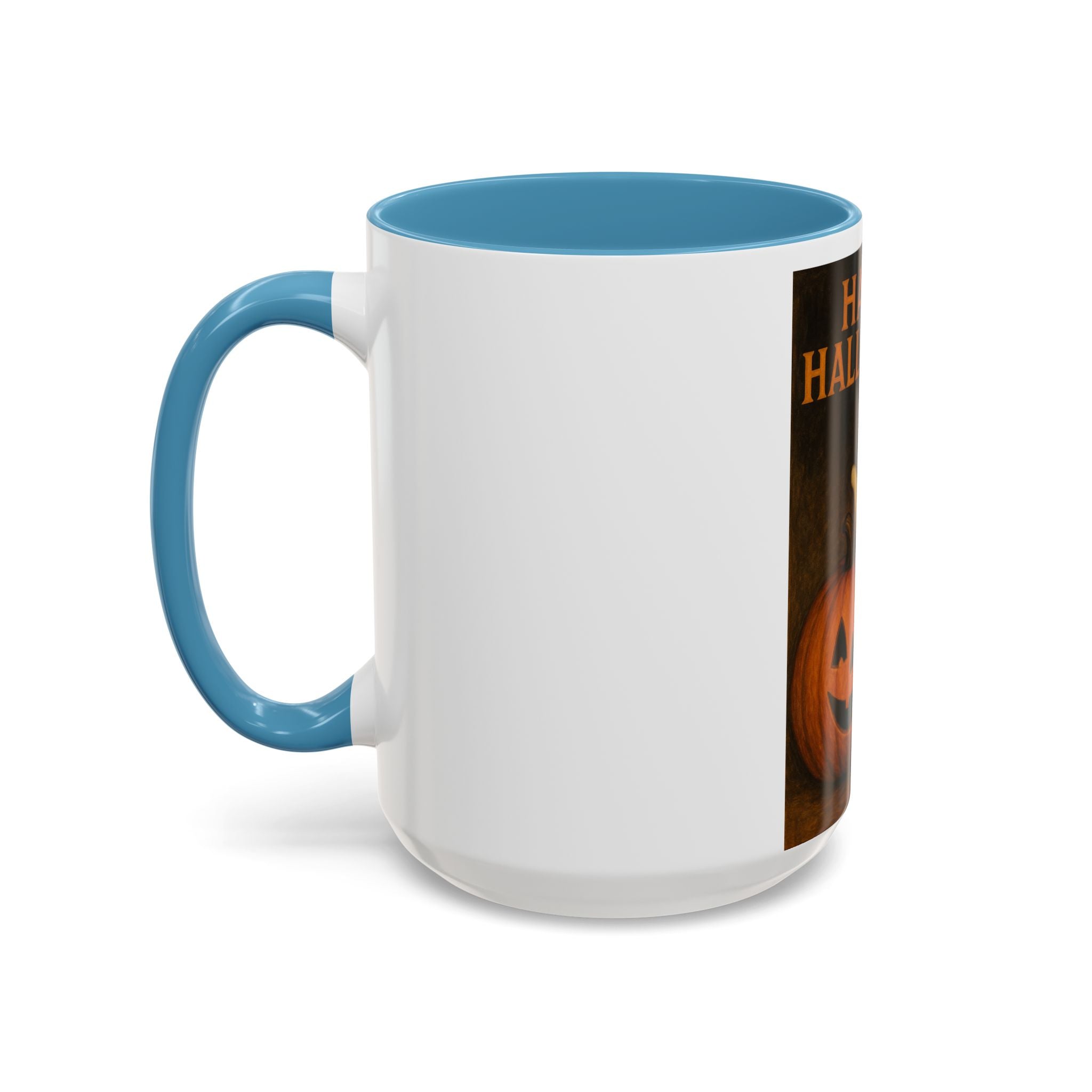 Happy Halloween Coffee Mug — Vintage Ghost & Jack-O'-Lantern Accent Mug (11/15oz)