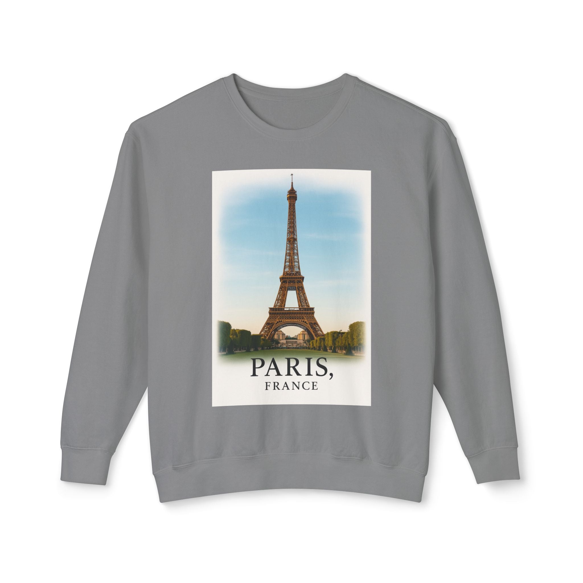 Paris Eiffel Tower Crewneck Sweatshirt — Vintage Paris, France Graphic