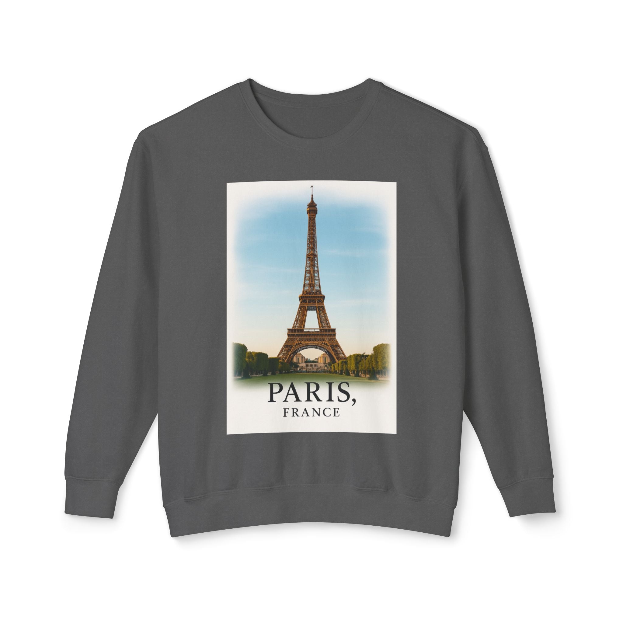 Paris Eiffel Tower Crewneck Sweatshirt — Vintage Paris, France Graphic