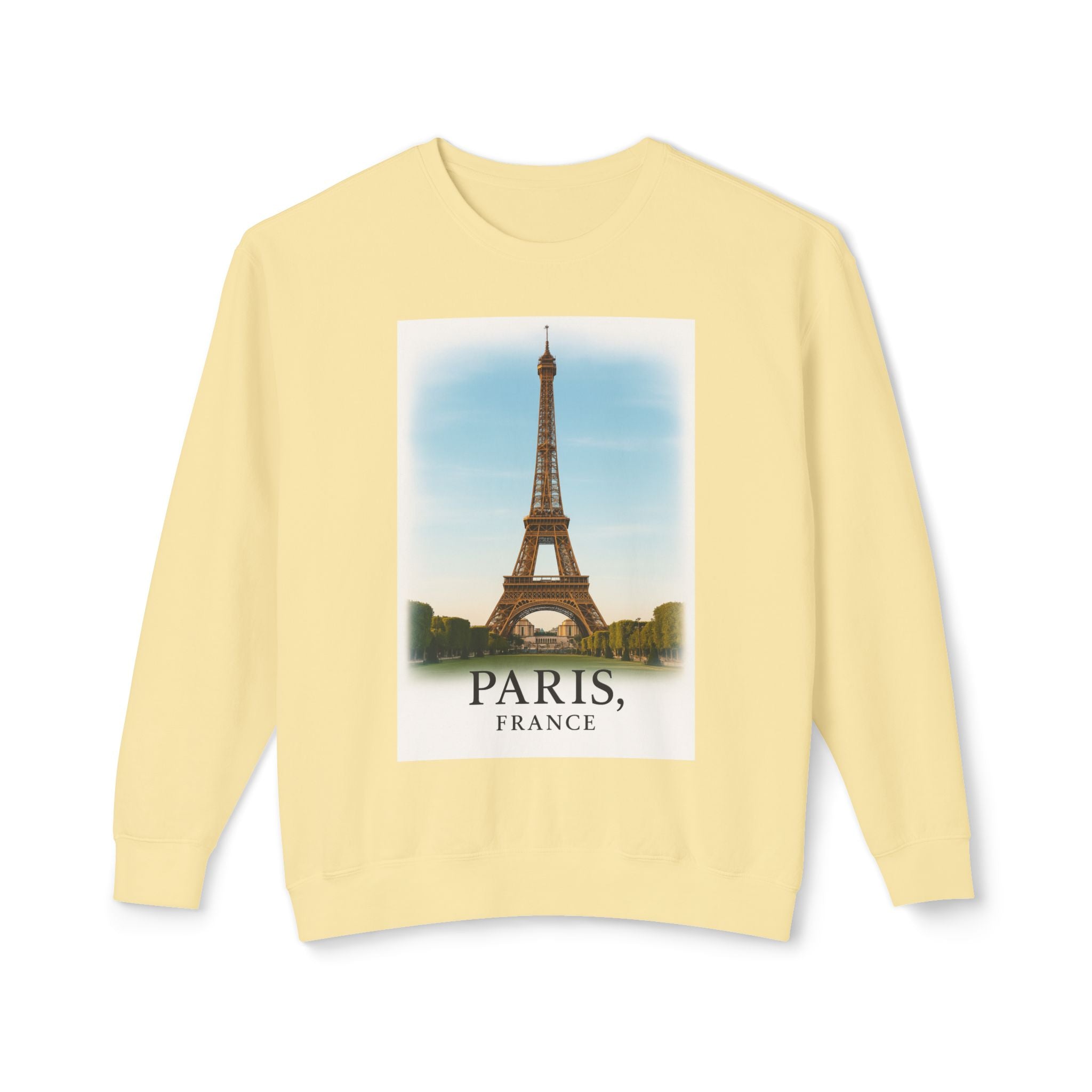 Paris Eiffel Tower Crewneck Sweatshirt — Vintage Paris, France Graphic