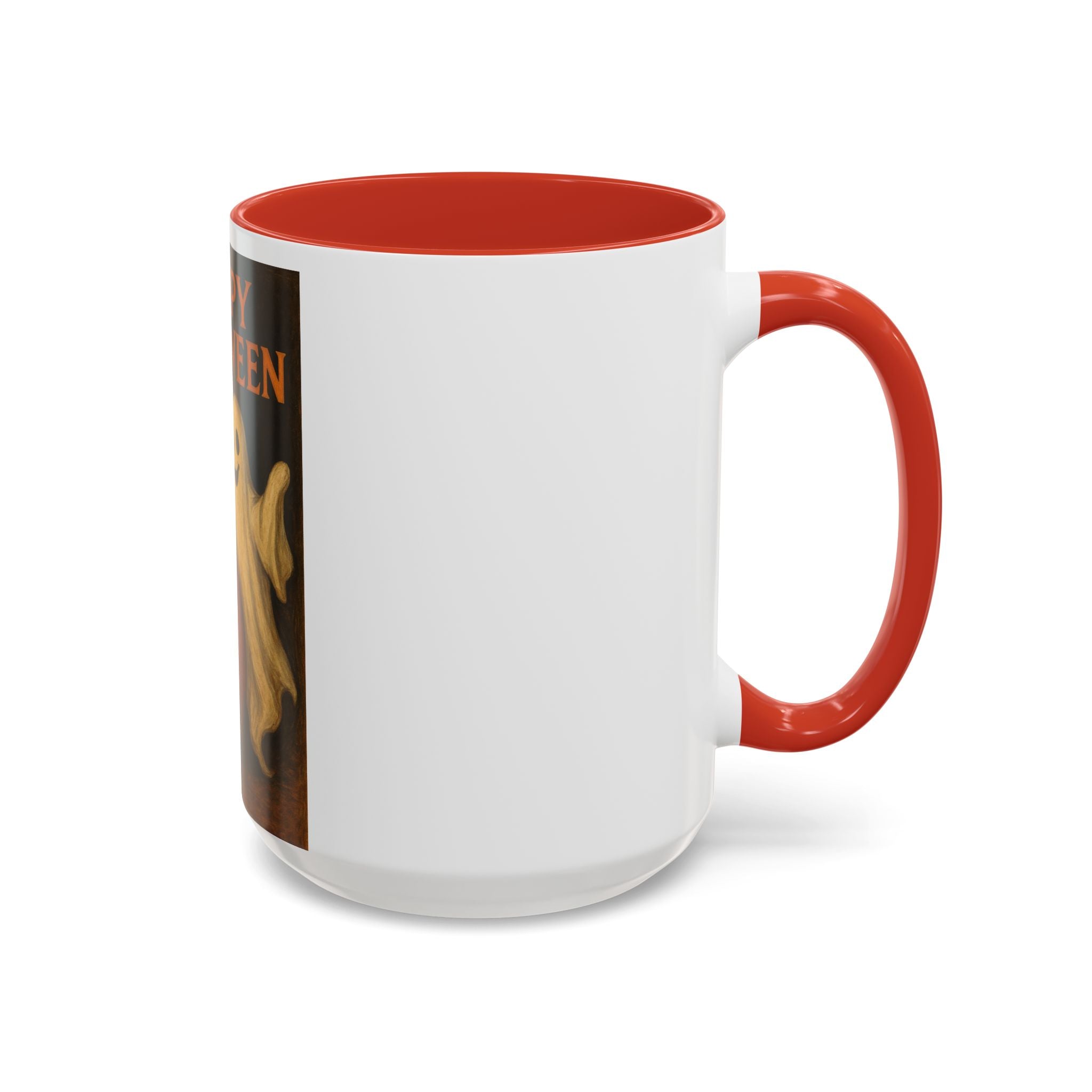 Happy Halloween Coffee Mug — Vintage Ghost & Jack-O'-Lantern Accent Mug (11/15oz)